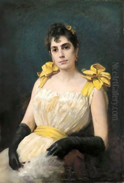 Antes Del Baile (Before The Ball) Oil Painting by Raimundo de Madrazo y Garreta