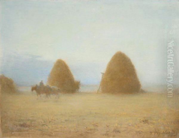 Meules De Foin Oil Painting by Jean-Francois Millet