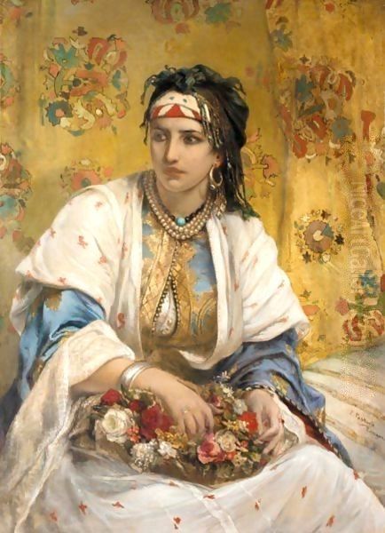 Jeune Orientale Oil Painting by Jean-Francois Portaels