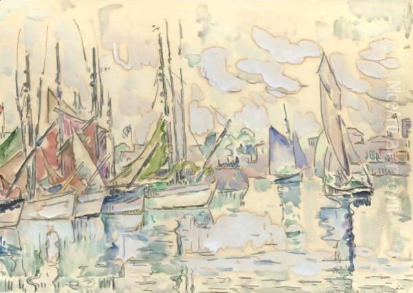 Sables, Le Port Oil Painting by Paul Signac