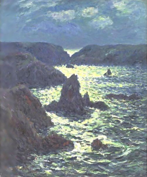 Rochers De Goulphar Oil Painting by Henri Moret