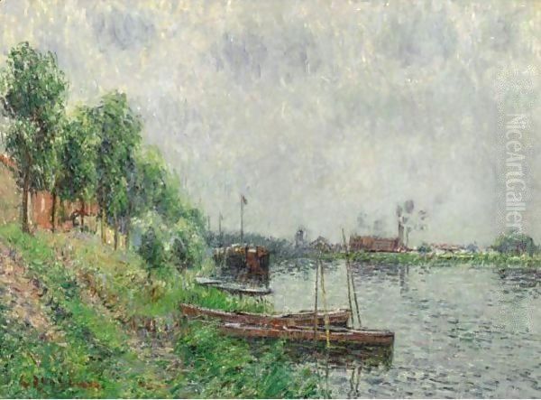 Bord De Riviere, Oise Oil Painting by Gustave Loiseau