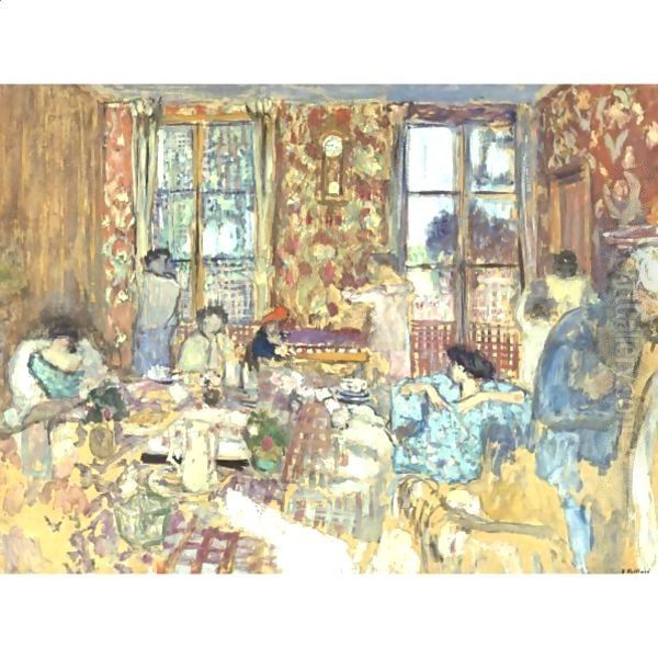 Le Petite Dejeuner Aux Pavillons Oil Painting by Jean-Edouard Vuillard