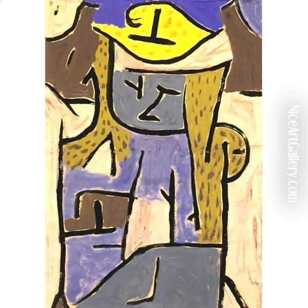 Madchen Mit Gelbem Hut Oil Painting by Paul Klee