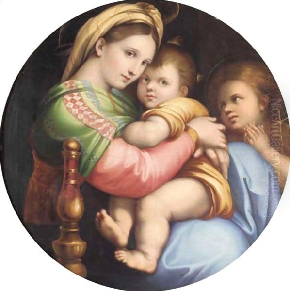 Madonna Della Sedia Oil Painting by Raphael (Raffaello Sanzio of Urbino)