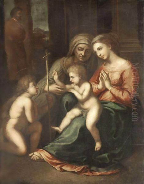 Madonna Del Divin'Amore Oil Painting by Raphael (Raffaello Sanzio of Urbino)