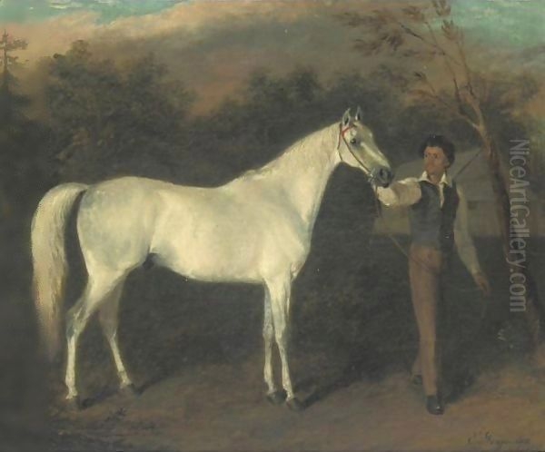 Johnson's Medley Held By Charles Steward Oil Painting by Edward Troye