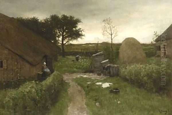 A Summer Evening In Laren Oil Painting by Anton Mauve