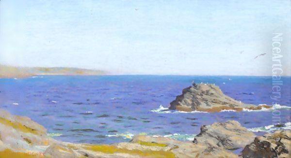 Summer Seascape Oil Painting by Arthur Hughes