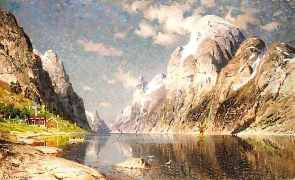 The Fjord 2 Oil Painting by Adelsteen Normann