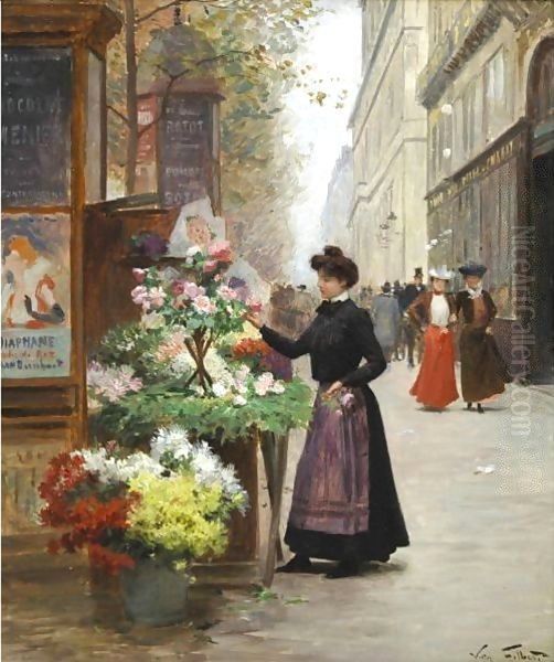 The Flower Seller 5 Oil Painting by Victor-Gabriel Gilbert