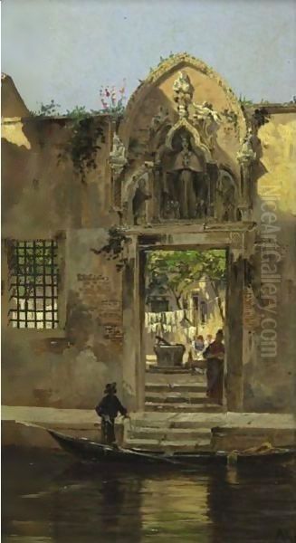 Arch At The Abbey Of The Misericordia, Venice Oil Painting by Antonietta Brandeis