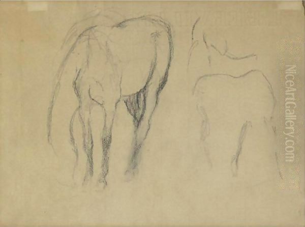 Etude De Cheval Oil Painting by Edgar Degas