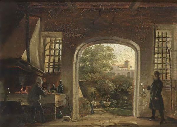 Mein Garten In Rom Oil Painting by Franz Ludwig Catel