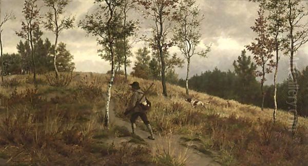 A Hunter With His Dog Oil Painting by Frans Van Kuyck