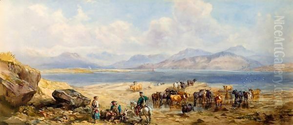 Waiting For The Ferry, Isle Of Skye Oil Painting by John Frederick Tayler