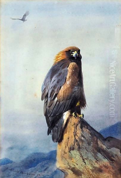 A Golden Eagle 2 Oil Painting by Archibald Thorburn