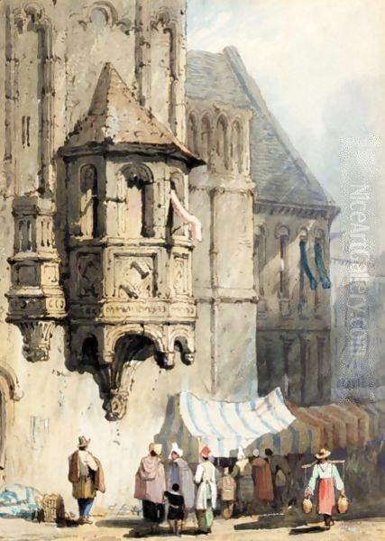 Caen, France Oil Painting by Samuel Prout