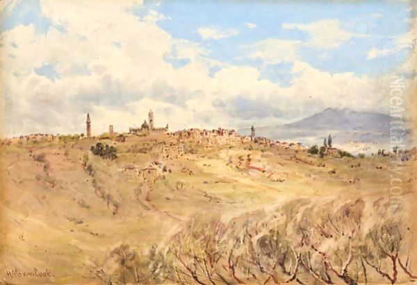 A View Of Siena, Italy Oil Painting by Herbert Moxon Cook