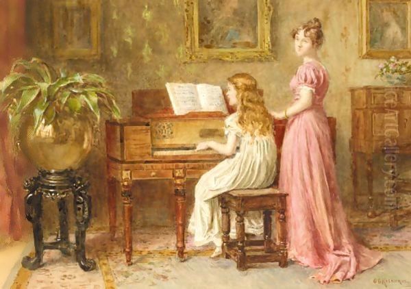 The Music Room Oil Painting by George Goodwin Kilburne