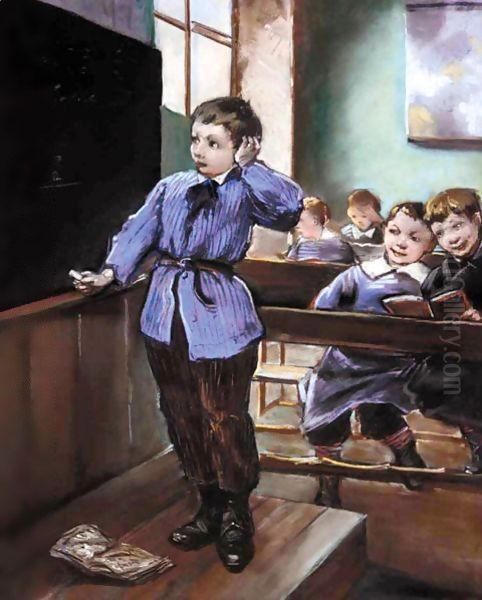 A Difficult Exercise Oil Painting by Henri-Jules-Jean Geoffroy (Geo)