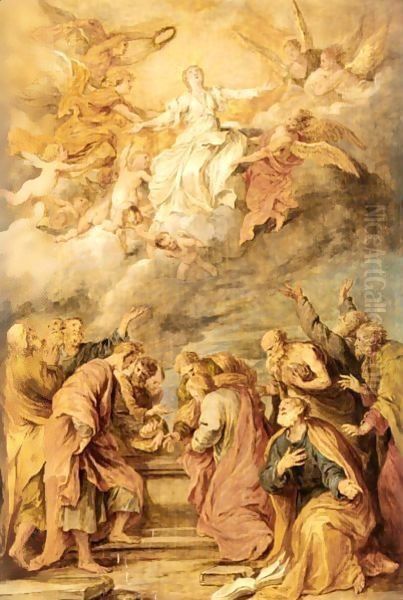 The Assumption Of The Virgin Oil Painting by Sir Anthony Van Dyck