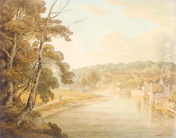 View Of Morpeth, Northumberland Oil Painting by John White Abbott