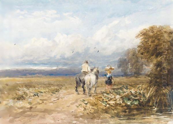 The Road By The Moor Oil Painting by David Cox