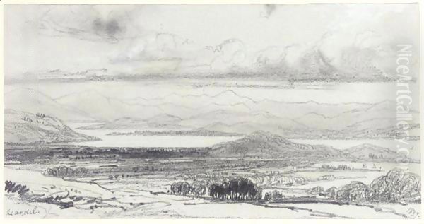 A View To The South From Birkrigg, Furness, Lancashire Oil Painting by Edward Lear