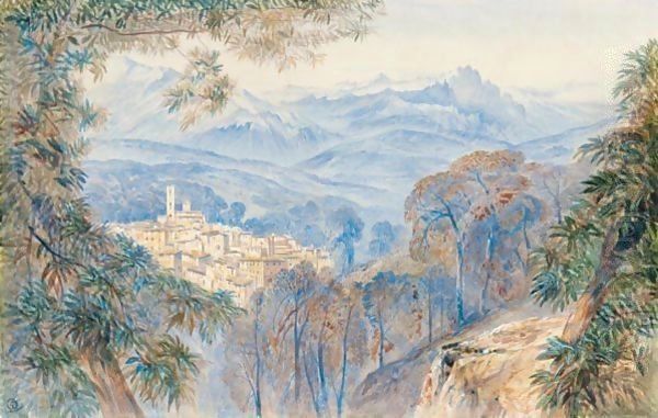 Vico, Corsica Oil Painting by Edward Lear