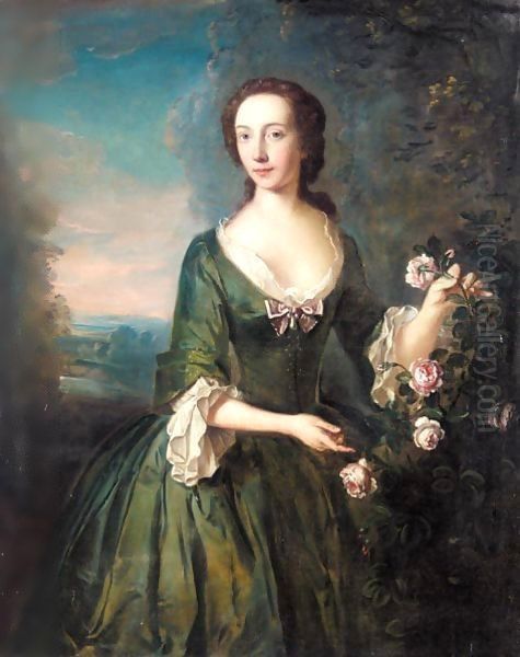 Portrait Of Mrs Hamilton Gordon Of Newhall Oil Painting by Philipe Mercier