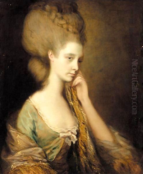 Portrait Of Anne Thistlethwaite, Countess Of Chesterfield (1759-1798) Oil Painting by Thomas Gainsborough