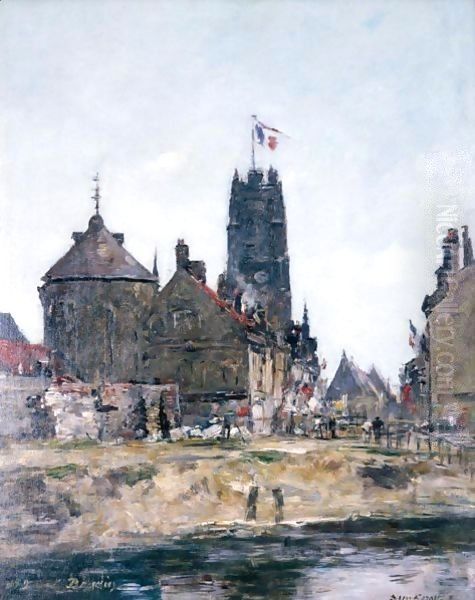 Dunkerque. Jour De Fete Oil Painting by Eugene Boudin