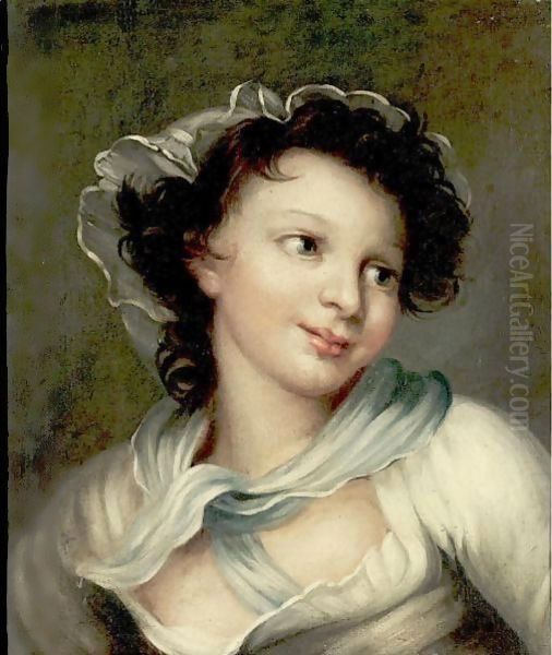 Portrait Of A Young Woman by Jean-Honore Fragonard