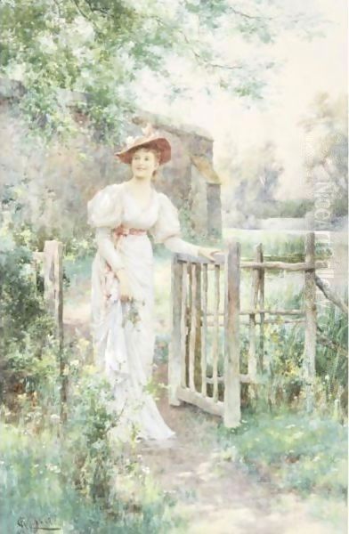 The Visitor Oil Painting by Alfred Glendening