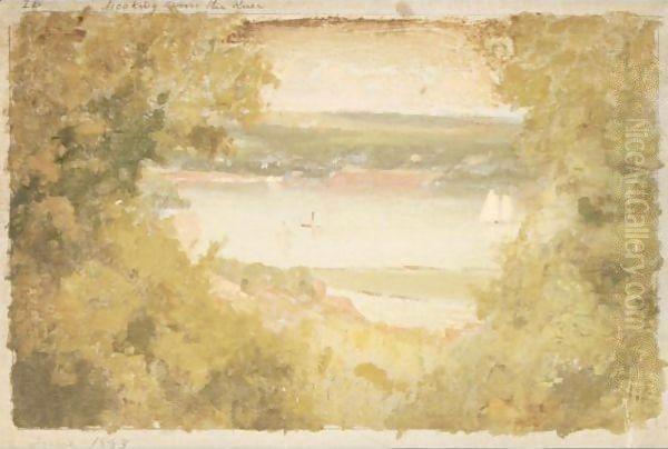 Looking Across The River Oil Painting by Jervis McEntee