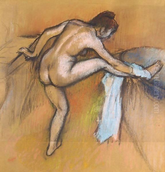 Apres Le Bain (Femme S'Essuyant) Oil Painting by Edgar Degas