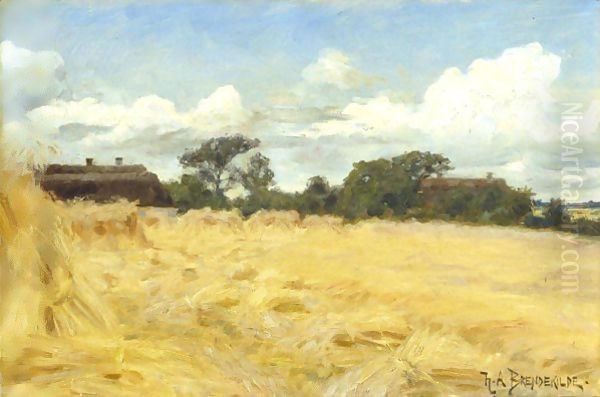 Hvedemarker (Wheatfields) Oil Painting by Hans Anderson Brendekilde