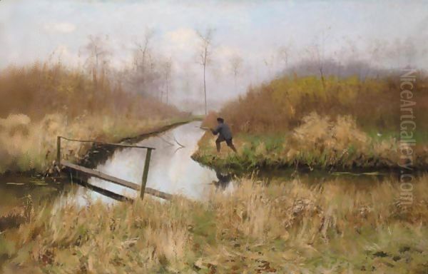 Le Chasseur Oil Painting by Emile Claus