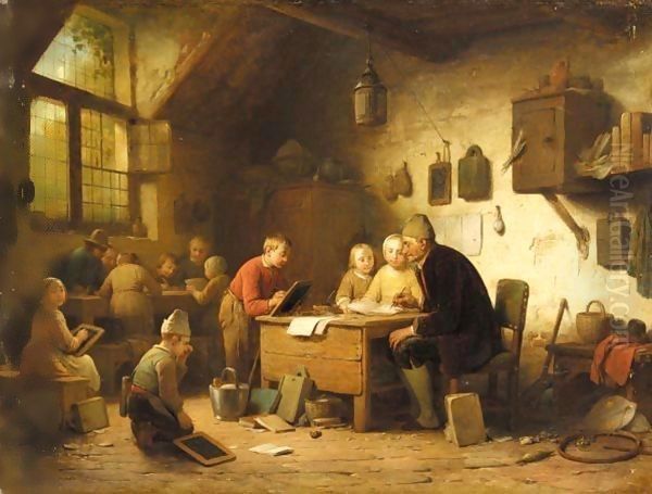 The Classroom Oil Painting by Ferdinand de Braekeleer