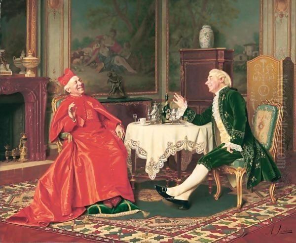 The Cardinal's Visit Oil Painting by Andrea Landini