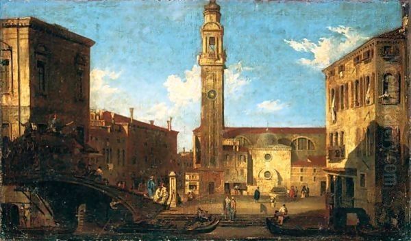 Campo Santi Apostoli A Venezia Oil Painting by (Giovanni Antonio Canal) Canaletto