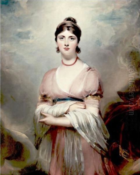 Portrait Of Mrs. Locke, Nee Jennings Oil Painting by Sir Thomas Lawrence