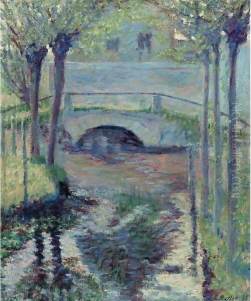 Bridge At Giverny Oil Painting by Theodore Butler