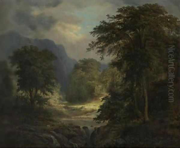 A Clearing In The Forest Oil Painting by Robert Scott Duncanson