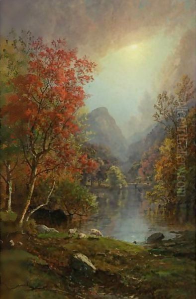 In The Ramapo Valley Oil Painting by Jasper Francis Cropsey