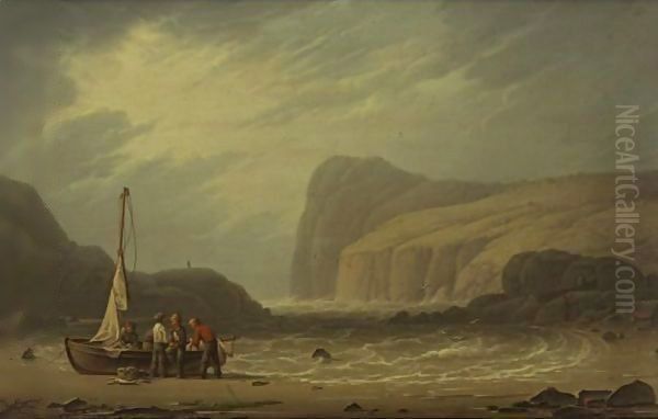 Coastal View Oil Painting by Robert Salmon