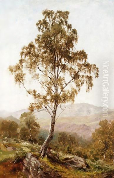 Resting Beneath The Birch Tree Oil Painting by Benjamin Williams Leader