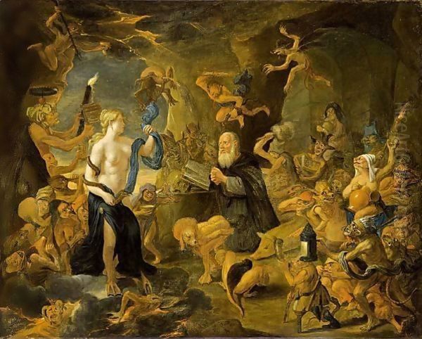 The Temptation Of St. Anthony Oil Painting by Matheus van Helmont