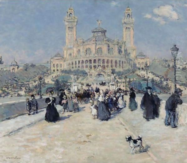 Le Trocadero Oil Painting by Jean-Francois Raffaelli